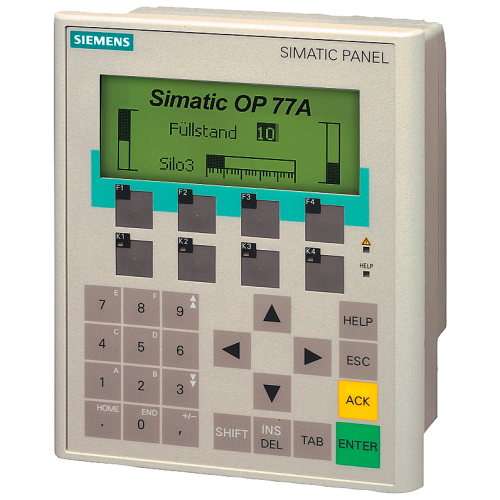 SIMATIC Operator Panel OP 77A LC display backlit, 4.5" display graphics-capable, MPI-/PROFIBUS-DP in
