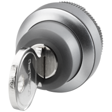 key-operated switch for extension units, 22mm, round, plastic, latching, 3 switch positions 1-0-2, 2
