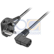 IEC cable,United Kingdom, 230V AC, angled, for IPC and power supplies Further information, Quantity