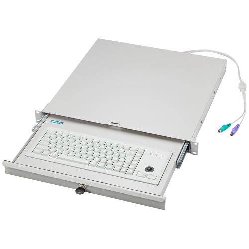 19" withdrawable keyboard PS/2 with trackball (International keyboard layout)