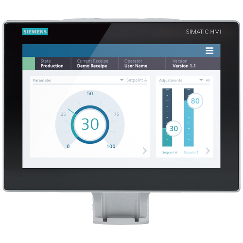 SIMATIC HMI MTP1200 PRO, for supporting foot (expandable, flange at bottom), 12.1" widescreen TFT display