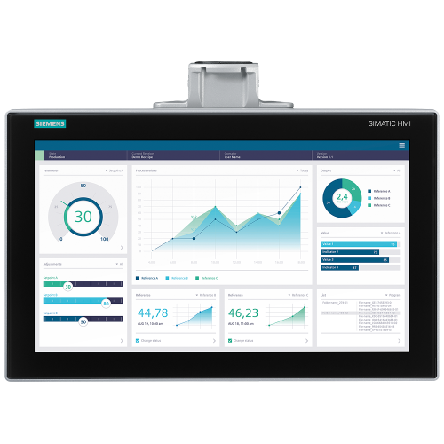 SIMATIC HMI MTP1900 PRO, for support arm (not expandable, flange on top), 18.5" widescreen TFT display