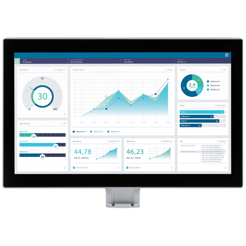 SIMATIC HMI MTP2200 PRO, for supporting foot (expandable, flange at bottom), neutral front, 21.5" widescreen TFT display