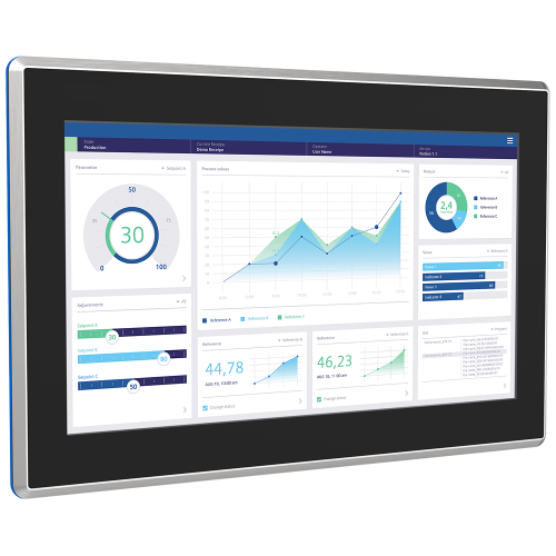 MTP1500 Unified Comfort Panel hygienic, neutral design IP69, stainless steel, 15.6" widescreen TFT display