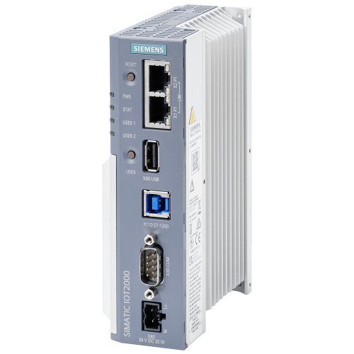 SIMATIC IOT2050 SM; 2x Gbit Ethernet RJ45; S7-1200 SM port 1x USB2.0; 4 GB DDR, 16 GB eMMc; SD card slot; 24 V DC industrial power supply