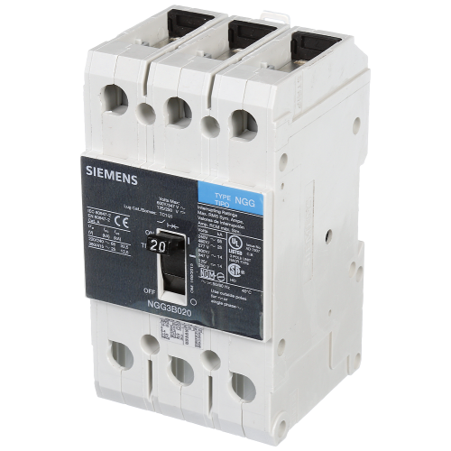 Circuit Breaker NGG NGG3B020L Certification acc. UL489 3 Pole; Rated current lN=20A max. voltage 600