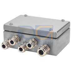Junction box SIWAREX JB ATEX stainless steel housing to connect in parallel up to 4 load cells in 4-wire or 6-wire system; degree of protection: IP66; dimensions: 150 x 100 x 61 mm; for use in potenti