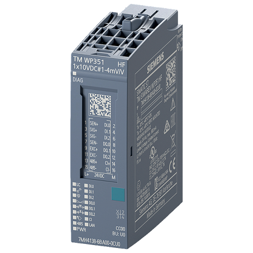 SIMATIC ET 200SP, TM SIWAREX WP351 HF, single-channel calibratable weighing module for automatic dosing-, filling-, checking- and totalizing scales with analog load cells, 3xDI, 3xDQ, 1xCI, 1xRS485,