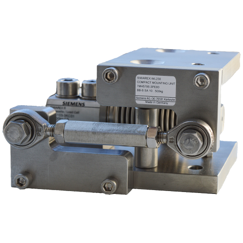 Compact mounting unit for load cell SIWAREX WL230 BB-S SA 10&brvbar;200kg Installation ready pre-assembled and predefined mounting unit with locked top plate. Incl. Lift-off protection Incl. Overload 