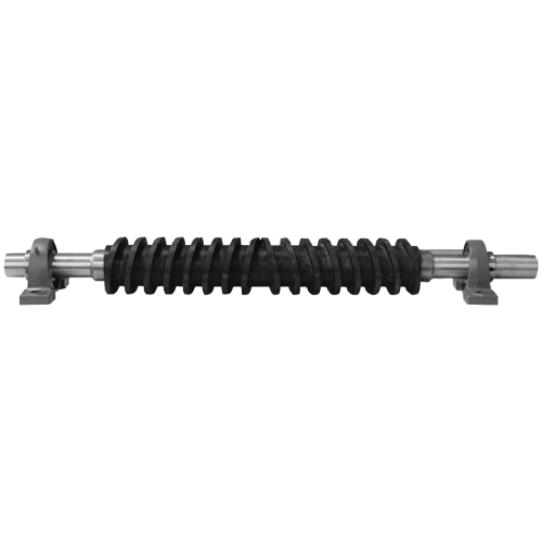 Milltronics Bend Pulley, 4.5" and 6" diameter:  Return belt driven pulley provides rotation for shaf