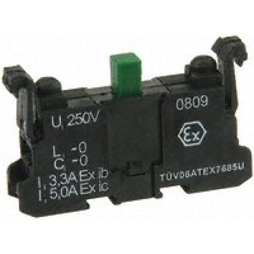 Pushbutton, Atex Rated Gas Zone 1,2 Dust Zone 21,22, Contact Block, 1 N/O - EX-RF03
