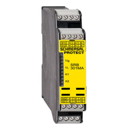24Vac/dc, Emergency Stop And Safety Guard Monitoring, 3 N/O Stop 0, 1 Signalling Contact - SRB301MA-24Vac/dc