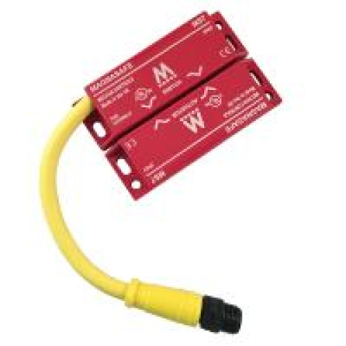 Plastic, 2 Safety, 1 Auxiliary, 24VDC, 6-PIN M12 Leaded Connector (No Cable)