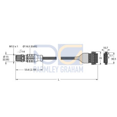 Bus Cable for CAN (DeviceNet, CANopen), PVC Cable Jacket, Thin