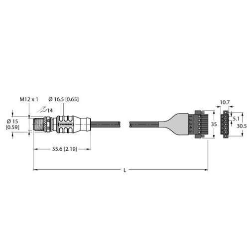 Bus Cable for CAN (DeviceNet, CANopen), PVC Cable Jacket, Thin