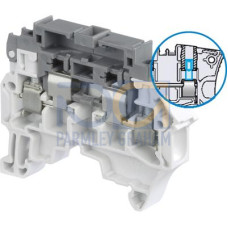 ZS4-SF1-T2 (2mm test sockets) Screw Clamp Terminal Block - for Fuses 5x20 and 5x25mm - Grey - 4mm&sup2;
