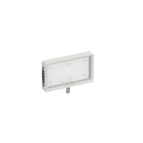 WLA Area Work Light; Dimensions: 105X180mm ; Voltage: 1230Vdc; Environmental Rating: IP69K ; Color: White ; Eurostyle Quick Disconnect Connector, Diffused Window;
