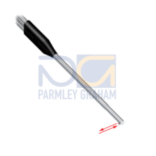 Glass Fiber, Diffuse Mode 2.29 dia. Bundle, Stainless Steel Sheathing, 0.91 m long, 25.4 long Probe, Side Exit sensing