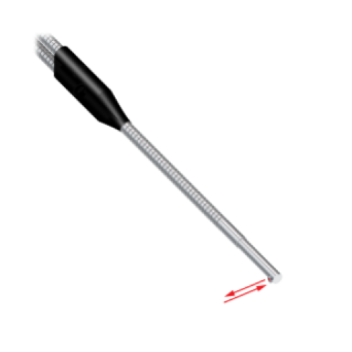 Glass Fiber, Diffuse Mode 2.29 dia. Bundle, Stainless Steel Sheathing, 0.91 m long, 25.4 long Probe, Side Exit sensing