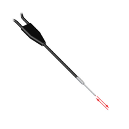 Glass Fiber, Diffuse Mode 1.17 dia. Bundle, PVC over Moncoil Sheathing, 0.91 m long, 25.4 long Sensing Probe