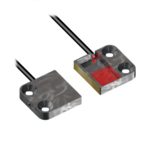 Plastic Fiber, Opposed Mode, Core Dia.: 16 x 0.25, Fiber Length 2 m, Rectangle, Sideview, Free cut