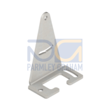 Bracket: Stainless Steel Right-Angle, 14-ga Stainless Steel, Clearance for M4 (no 8) Hardware, +/- 12 Degree Tilt Adjustment