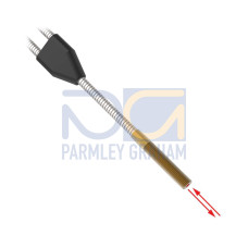 Diffuse Mode Bifurcated Glass Fiber 36 long, 0.062 dia. Bundle, Stainless Steel Sheath, Threaded sensing tip