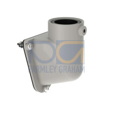 Bracket: Indicator Light Mounting, Right-Angle, Fits M30 x 1.5 Base, Color: Gray