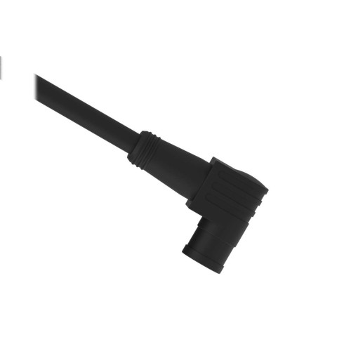 Cordset: Single Ended M8, 6-pin Right-Angle Female, 2 m (6.56 ft) 6x26 PVC Black