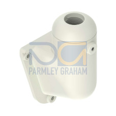 Bracket: Indicator Light Mounting, Right-Angle, Fits 1/2 in NPSM Pipe, Color: Gray