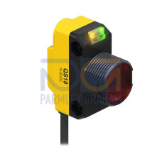 WORLD-BEAM QS18 Series: Visible Red Emitter, Range: 20 m, Input: 10-30 V dc, Output: Not Applicable, M8 150 (6 in) Pigtail QD