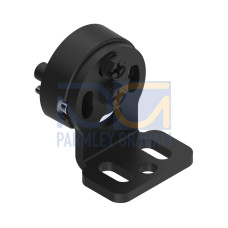 S4B, Accessory Bracket: End Mount, Includes 2 Brackets and Hardware, Rotation: +/-15 Degrees, 8 GA Steel, Black Zinc Plated, Glass-Filled Polycarbonate Adapter