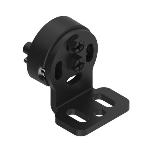 S4B, Accessory Bracket: End Mount, Includes 2 Brackets and Hardware, Rotation: +/-15 Degrees, 8 GA Steel, Black Zinc Plated, Glass-Filled Polycarbonate Adapter