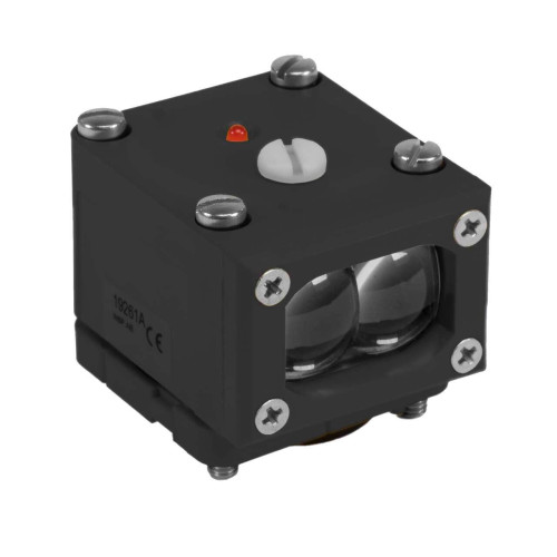 MAXI-BEAM: Emitter, Range: 90 m, Input: Depends on Power Block, Output: Depends on Power Block, Wiring Chamber