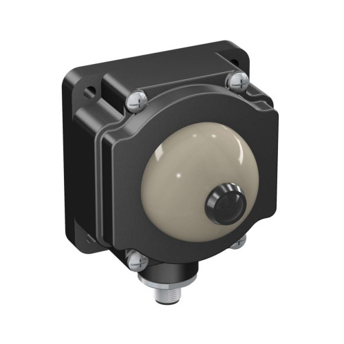 K80 D-Series EZ-LIGHT: 1-Color Push Button Sensor, Voltage: 12-30 V dc, Housing: Polycarbonate, IP67, Input: PNP (NO), Colors: Green, M12 Integral QD