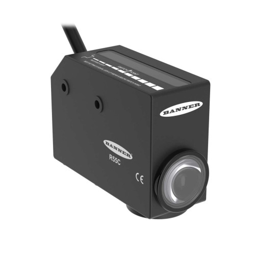 R55 Color Mark: Convergent w/ Blue-Green LED, Parallel Focal Point: 10, Input: 10-30 V dc, Outputs: Bipolar NPN/PNP, Analog 0-10 mA, 12 in Pigtail QD