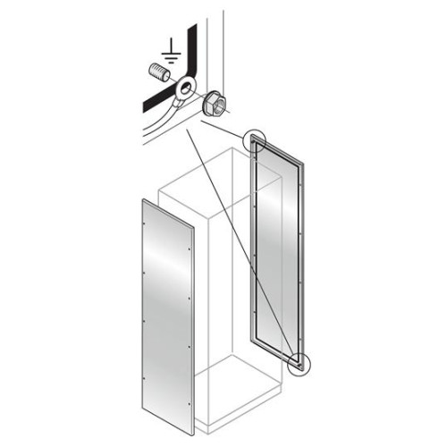2 BLIND SIDE PANELS S.STEEL 1800x500