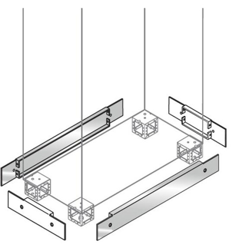 N.2 PLINTH FLANGES ST.STEEL D=500