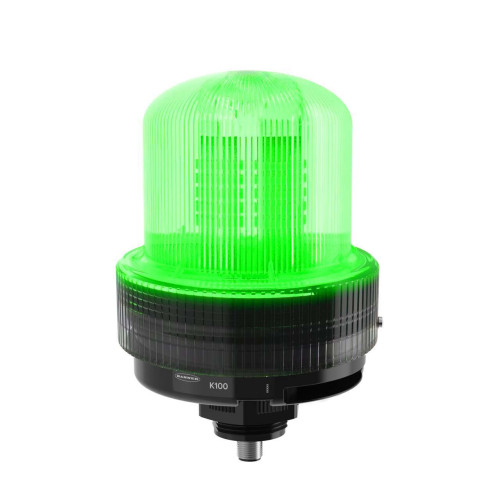 K100 Pro Daylight Visible: 3 Color Beacon, 12-48 V dc, Polycarbonate, IP66, IP69K, Green, Blue, Red, Audible, 5-pin M12 Integral QD