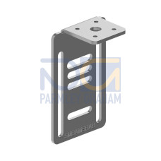 Bracket: 10-ga. (3.4) Cold-rolled Steel with Zinc finish, Retrofit WORLD-BEAM QS30 in place of MULTI-BEAM, MAXI-BEAM, Q45, OMNI-BEAM and VALU-BEAM sensors