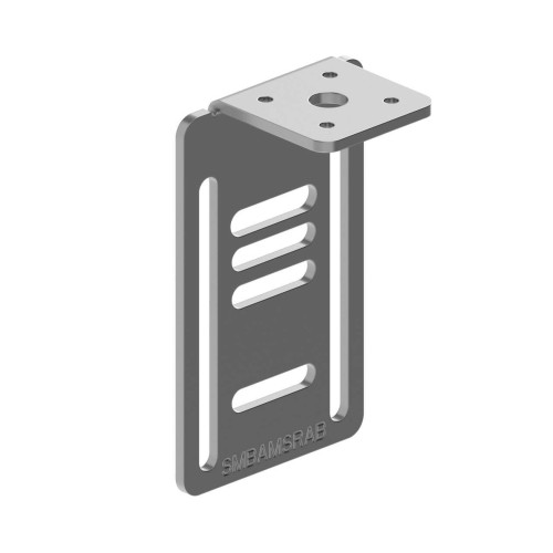 Bracket: 10-ga. (3.4) Cold-rolled Steel with Zinc finish, Retrofit WORLD-BEAM QS30 in place of MULTI-BEAM, MAXI-BEAM, Q45, OMNI-BEAM and VALU-BEAM sensors