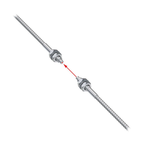 Plastic Fiber, Opposed Mode, Core Dia.: 1, Fiber Length 1 m, Thread M4, Stainless Monocoil, 25 Bend Radius, Vantage Line