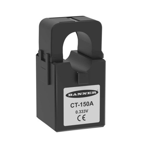 Split-Core Current Transformer, 150 A Input, 0-100 mA/0.333 V Output, 1 m 2-wire Twisted Pair Cable