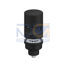 Beacon Tower Light: 1-Color Sealed, Omnidirectional Continuous Audible Indicator, Voltage: 12-30 V dc or 24 V ac, Environmental Rating: IP67, Input: Bimodal, Colors: White, 4-pin M12 Integral QD