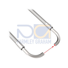 Opposed Mode Individual Glass Fiber 36 long, 0.062 dia. Bundle, Stainless Steel Sheath, Right angle sensing tip