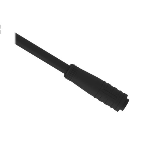 Cordset: Single Ended M8, 4-pin Straight Female, 2 m (6.56 ft) 4x26 Shielded Black PVC Jacket