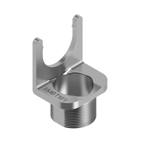 Bracket: Die-cast bracket for 18 holes, Includes metal hex nut, For use with M12 QD connectors and cabled versions, Used with T18 and TM18 models
