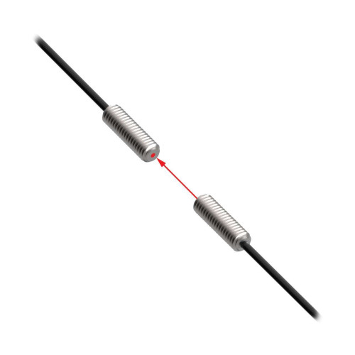 Plastic Fiber, Opposed Mode, Core Dia.: 4 x 0.25, Fiber Length 2 m, Thread, Free cut