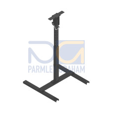 Accessory: Run Bar Freestanding Pedestal; Adjustable Floor Mounted 800-1232 mm