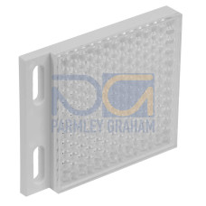 Retroreflective Target: Square 51 x 51, Reflectivity Factor: 1.0, Max Temp = 60 degree C, Plastic - Screw Hole for Mounting